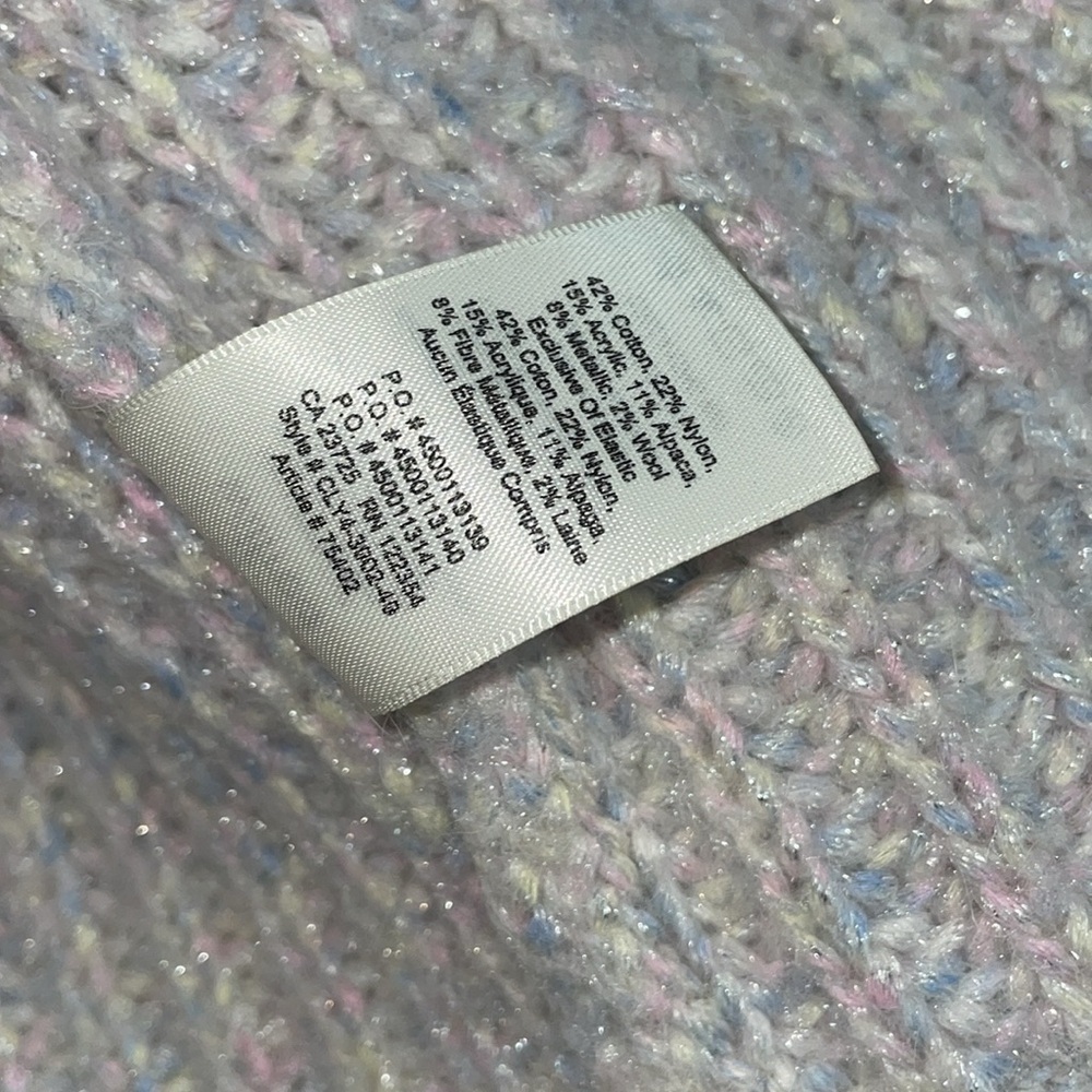 Aritzia Wilfred Posey Chunky Knit Classic button-up cardigan COTTON CANDY XS - Picture 11 of 13